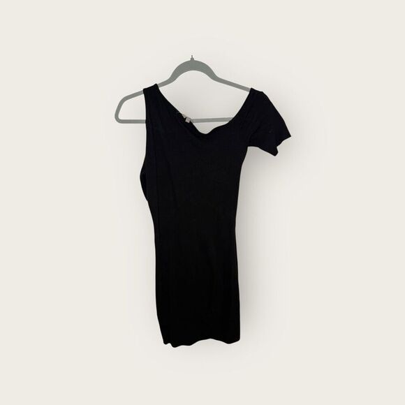 Helmet Lang Cutout Stretch Jersey Mini Dress Black Size Small - Picture 3 of 5